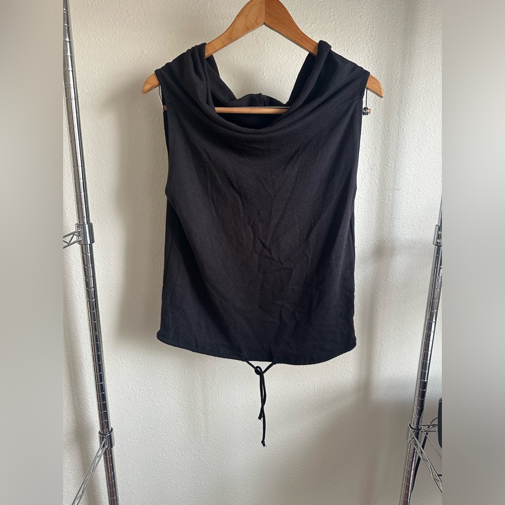 LANSTON Black COWL Neck and sleeveless.